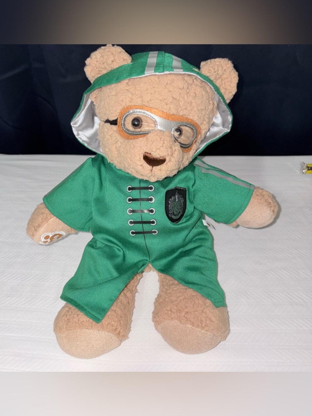 Build A Bear Slytherin Harry Potter Plush Bear Green Outfit Collectible 14”